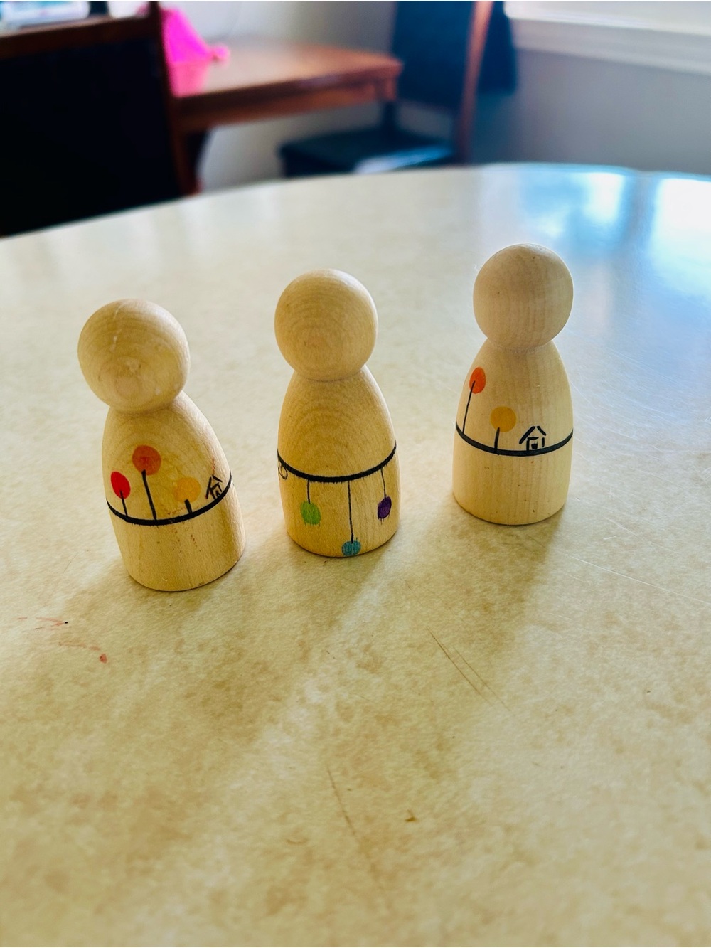 Grapat surprise pack of 3 wooden peg people